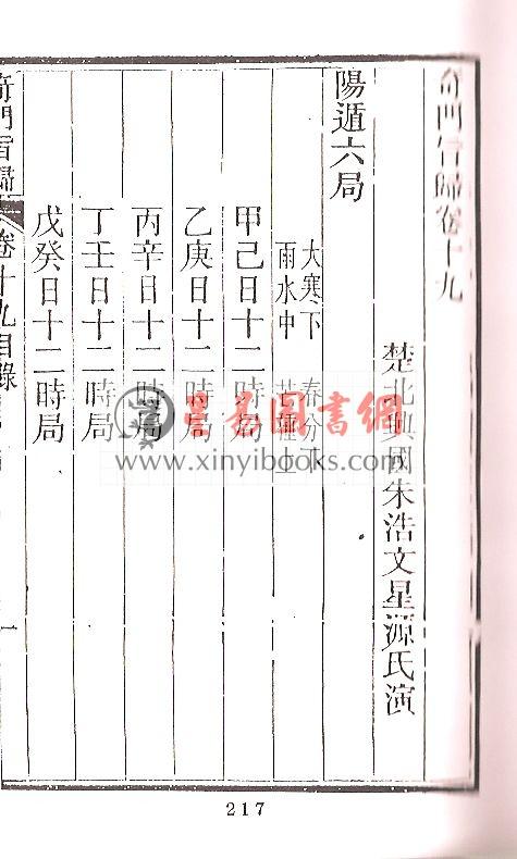 清·朱浩文星源：奇门旨归（全八册）