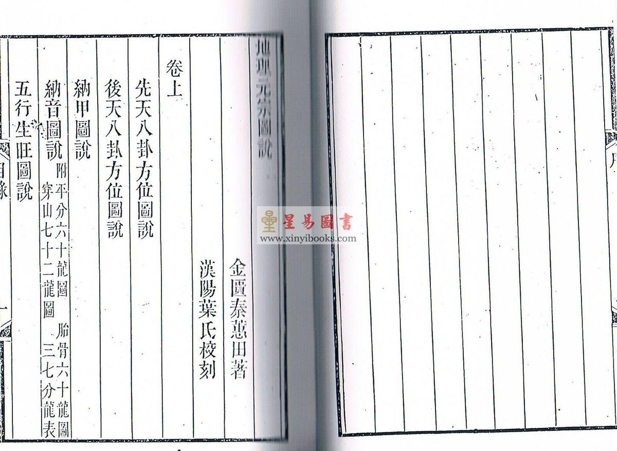 清·金匮泰蕙田：地理元宗图说（上下二册）
