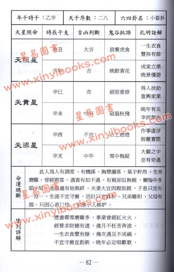 陈列：新编鬼谷测命秘术详解（中哲）  售罄