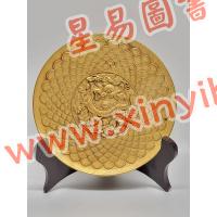 6吋仿銅青龍擺件連架