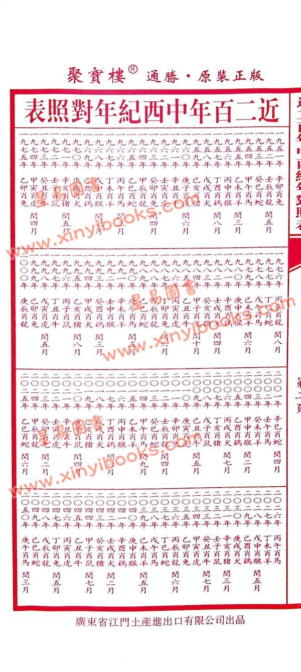 李宪章授男远江合编：聚宝楼通胜包罗万有贰伍乙巳年通胜2025（江门土产进出口）售罄